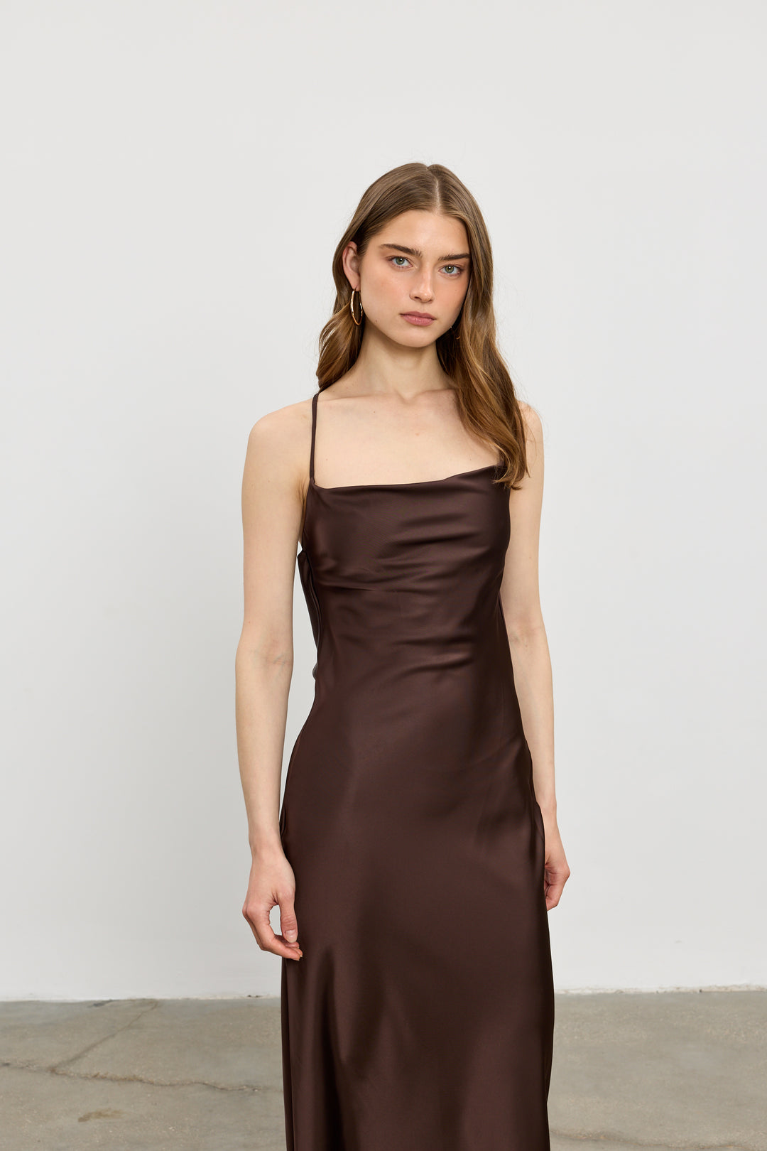 Annabel slip dress | Dark Chocolat