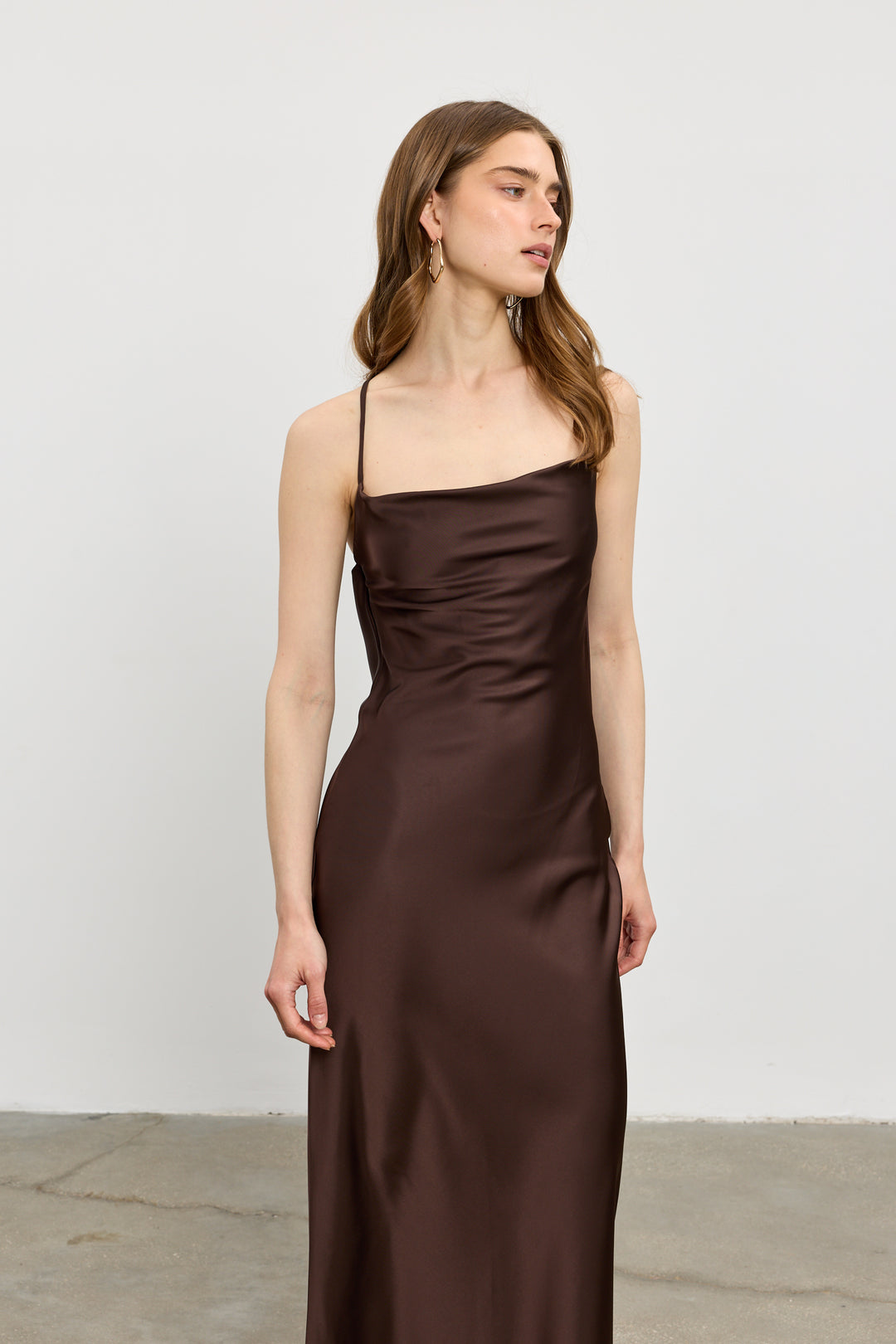 Annabel slip dress | Dark Chocolat