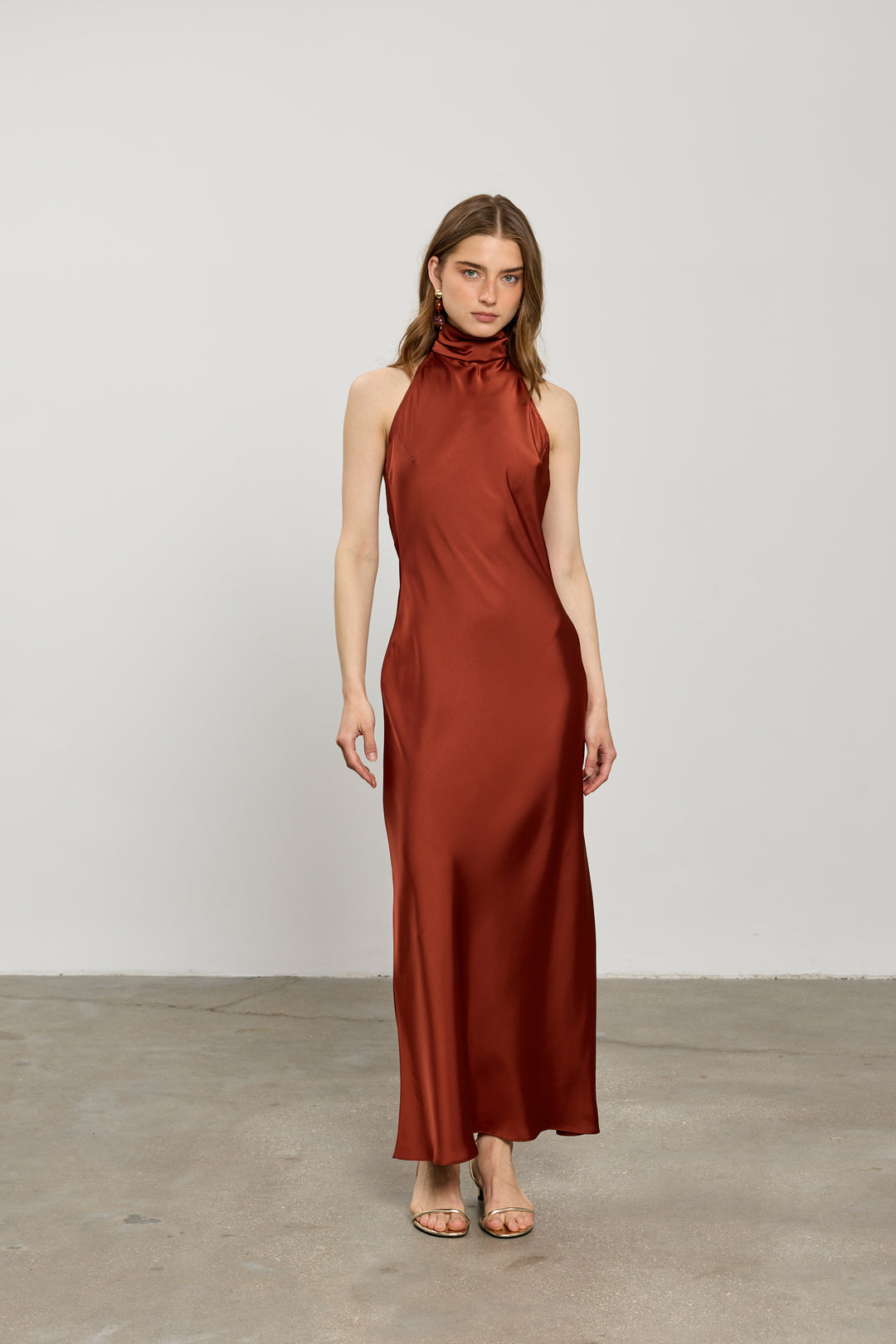 Clara evening dress | Rust