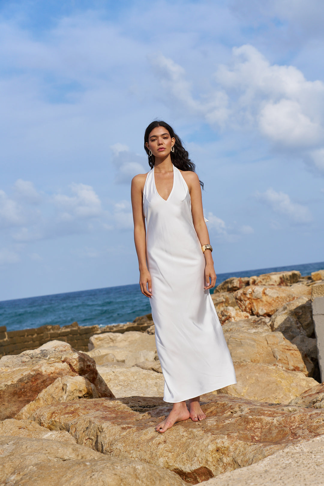 Monica evening dress | White