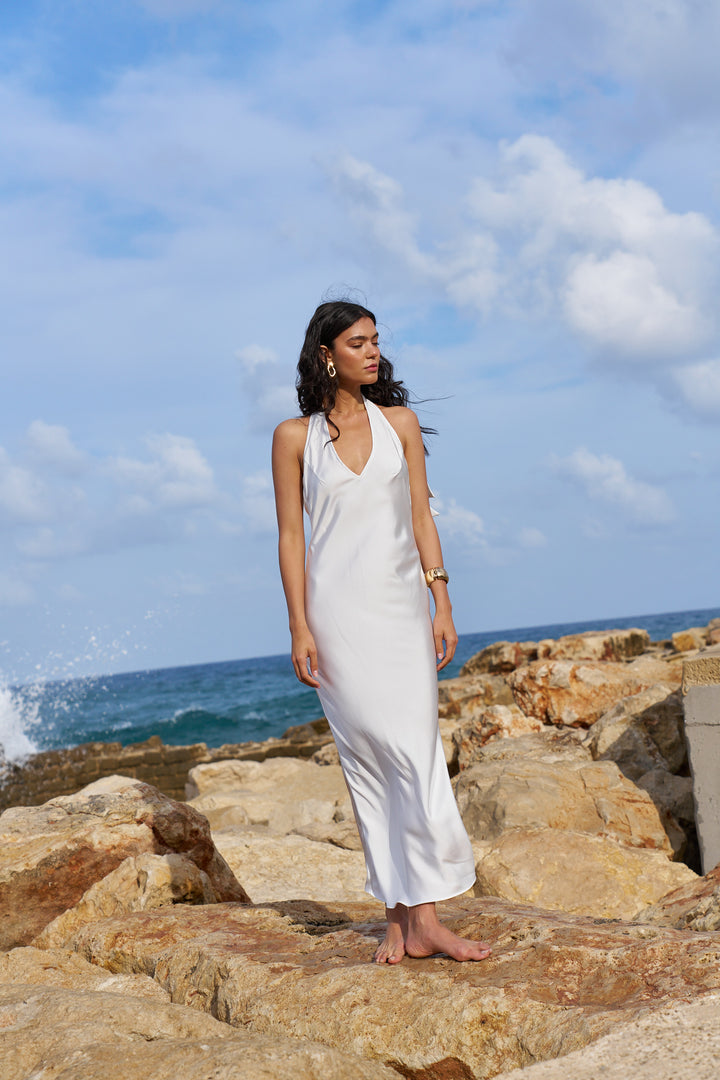 Monica evening dress | White