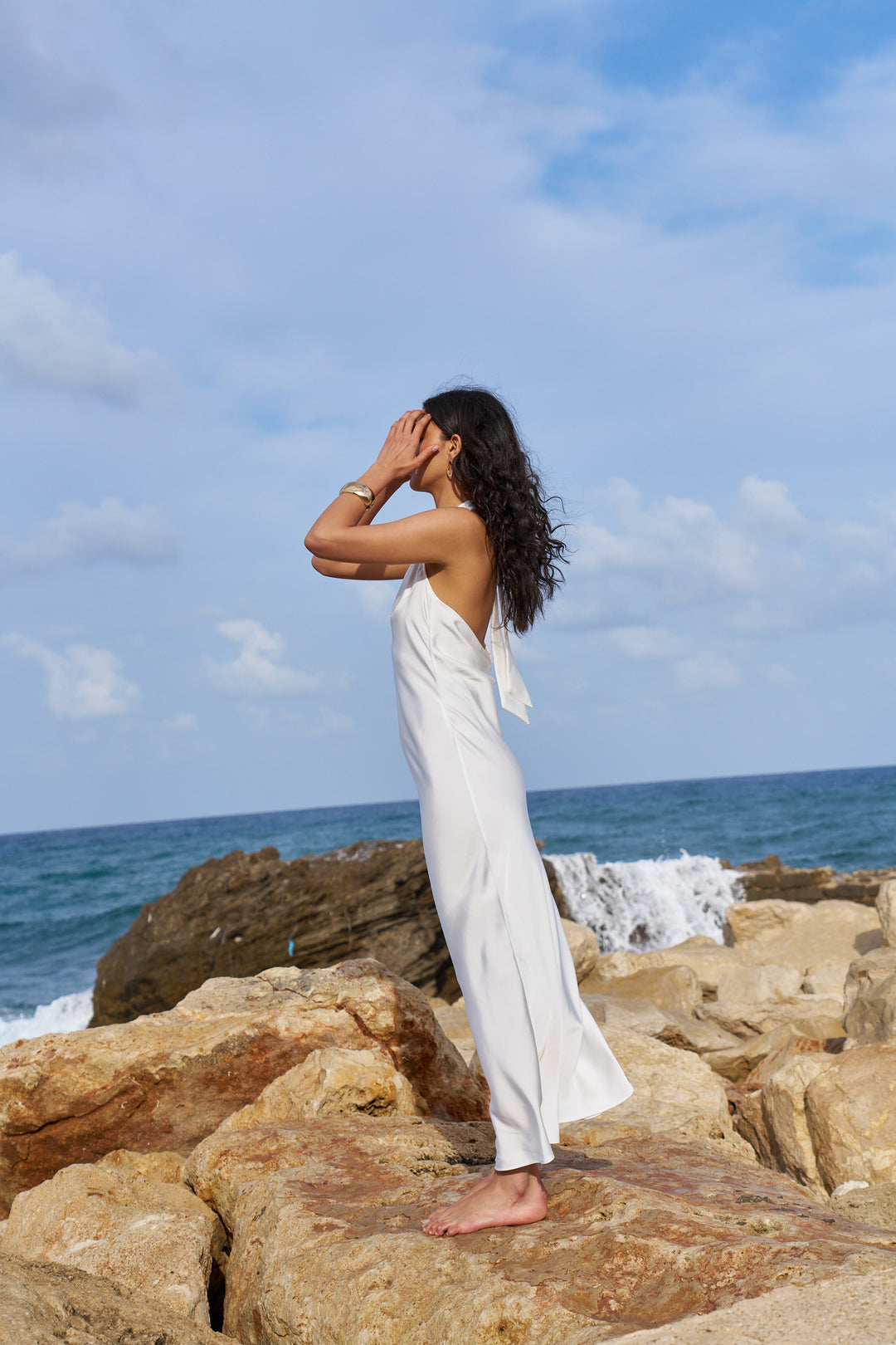 Monica evening dress | White