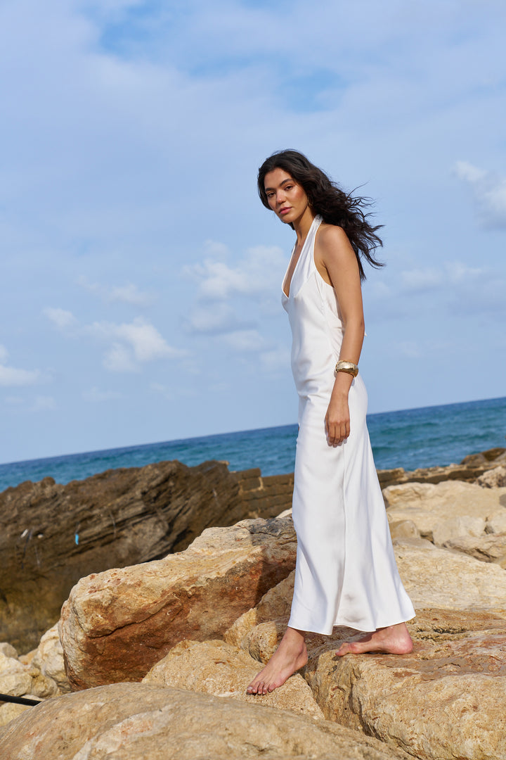 Monica evening dress | White