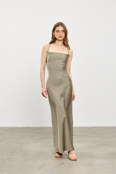 Annabel slip dress | Olive