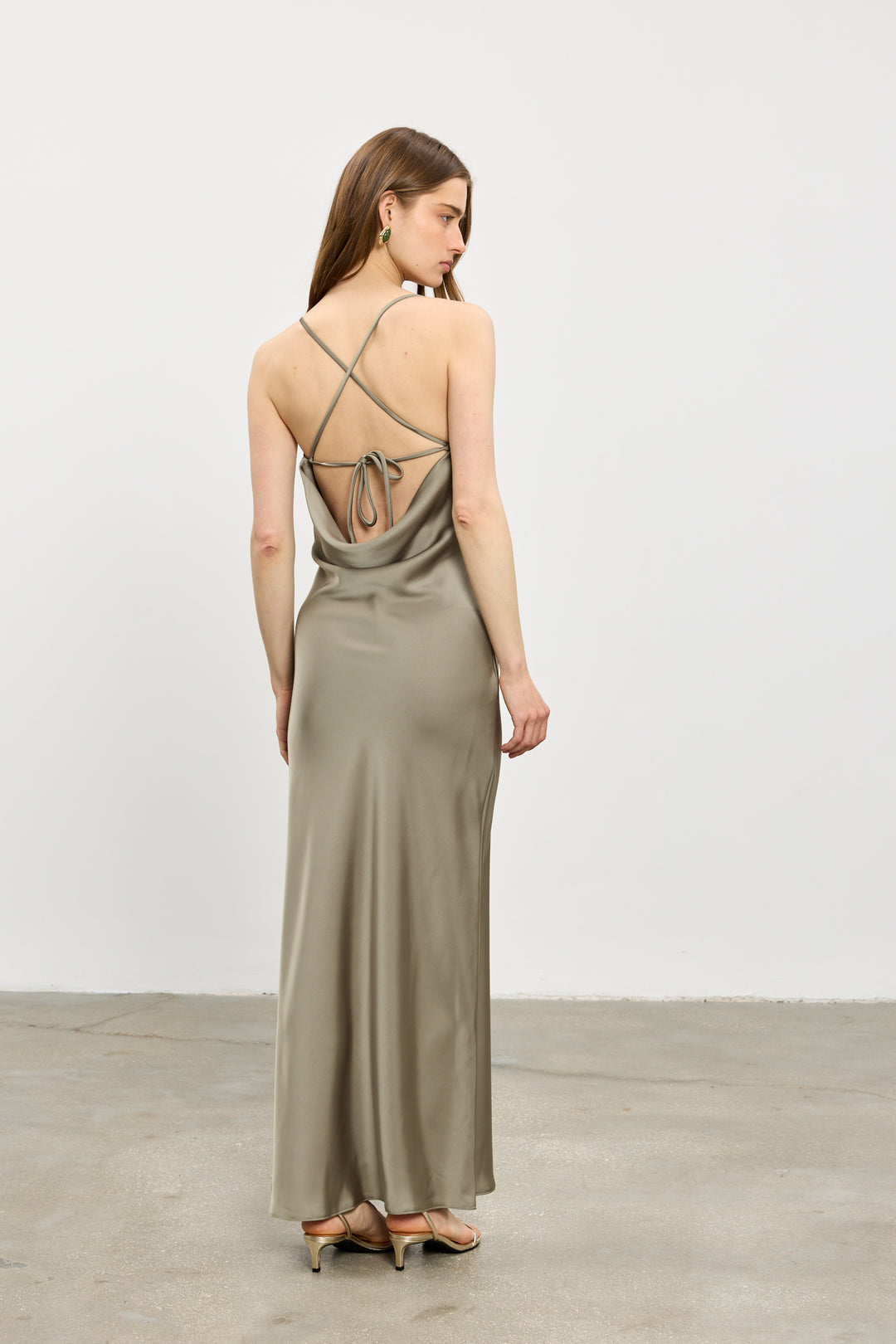 Annabel slip dress | Olive