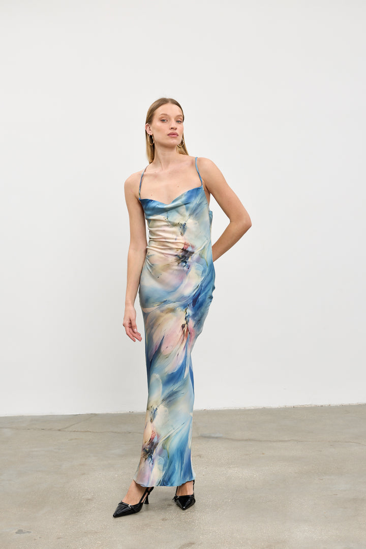 Annabel slip dress | Spring blue