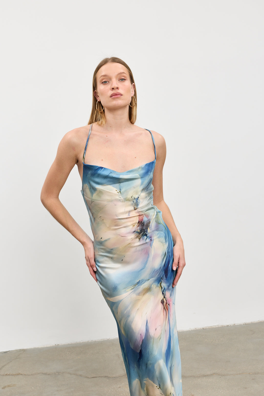 Annabel slip dress | Spring blue