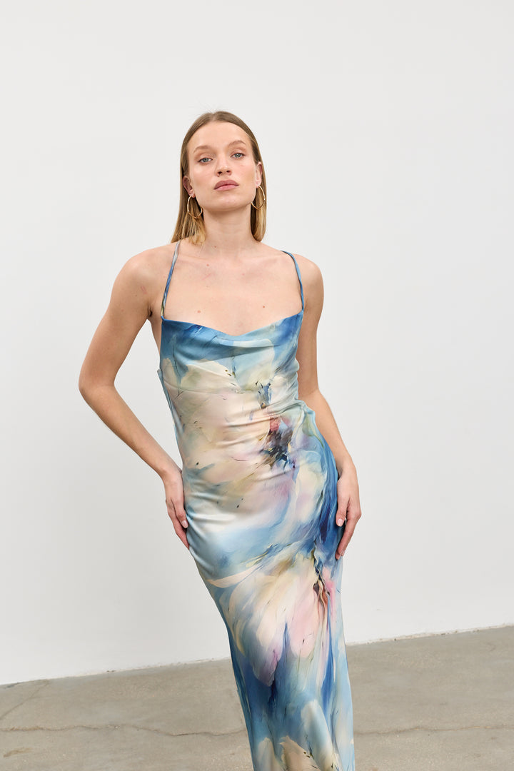 Annabel slip dress | Spring blue