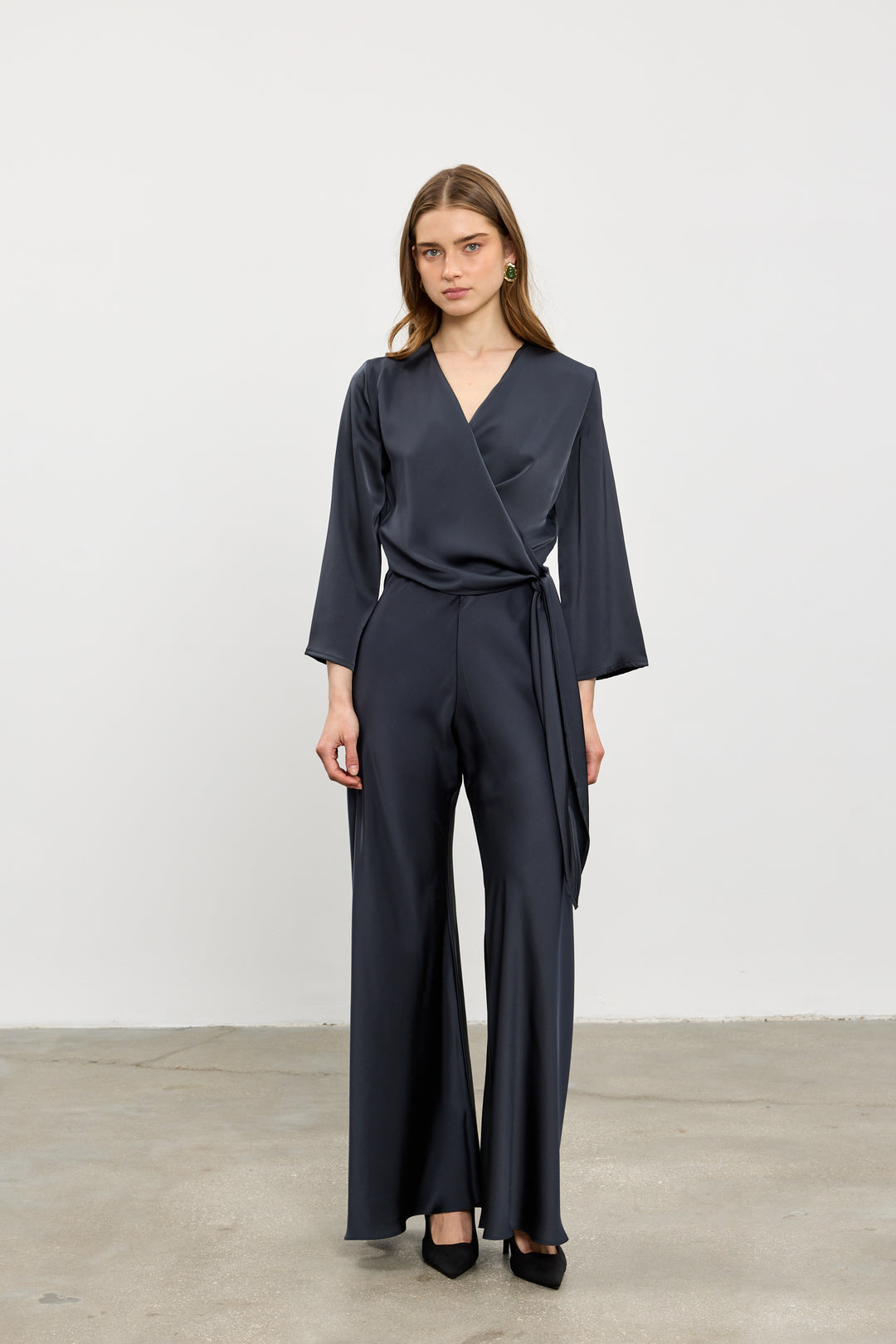 Maria wrap top | Dark Grey