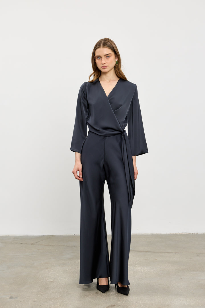 Maria wrap top | Dark Grey