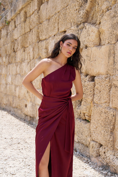 Amy wrap skirt | Burgundy