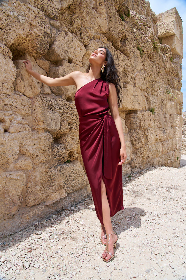 Amy wrap skirt | Bordeaux