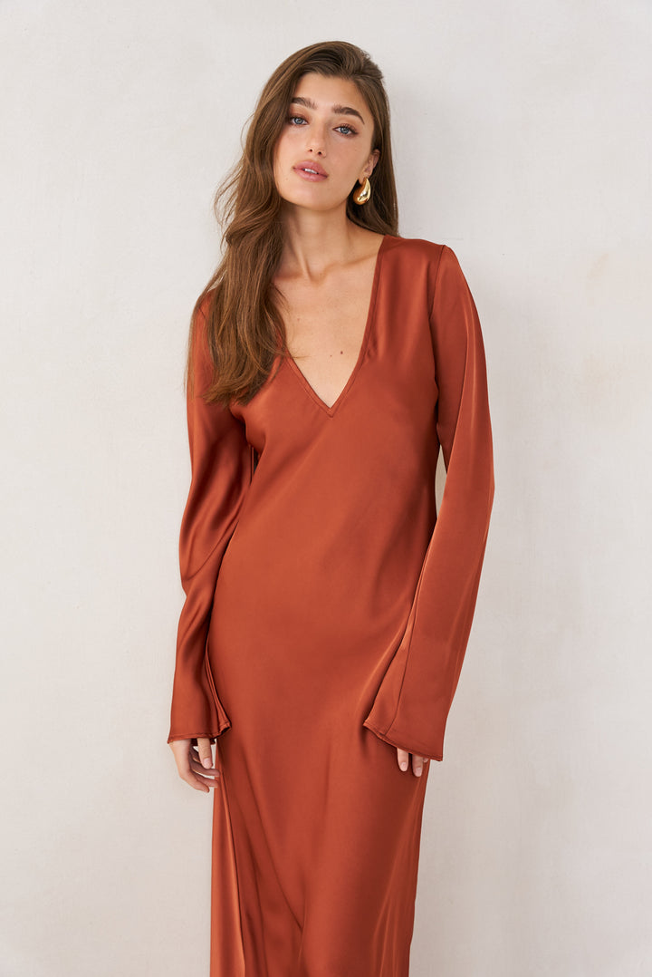 Tiya dress | Rust