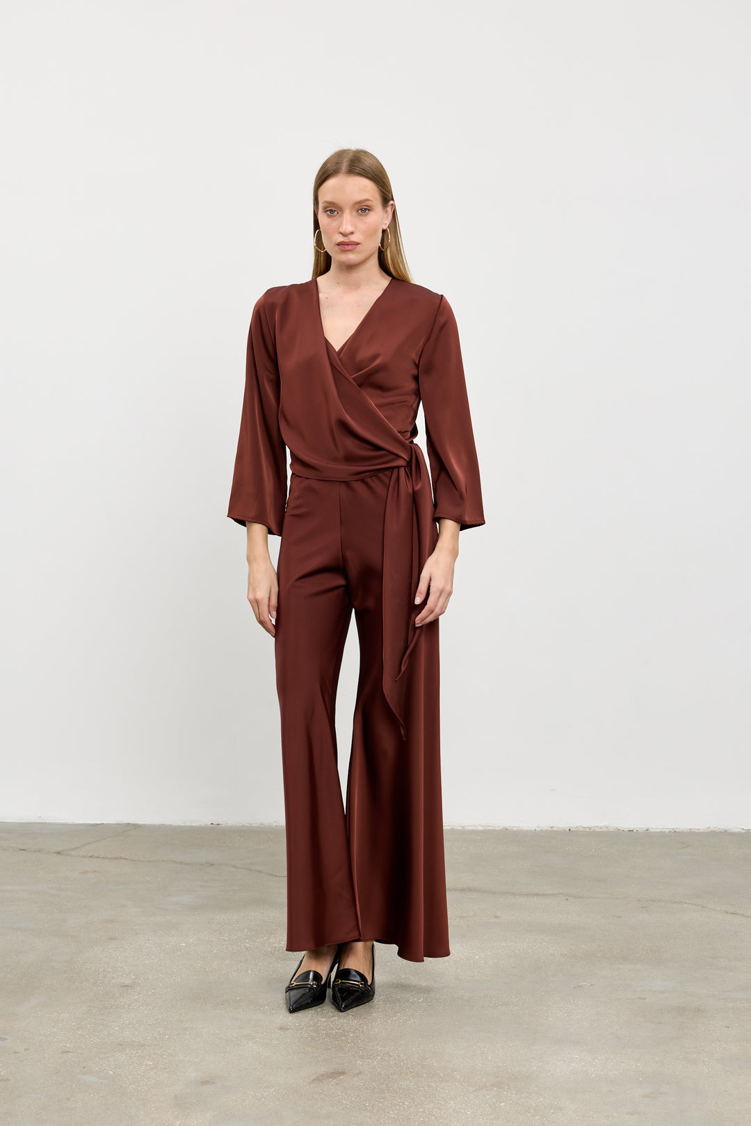 Maria wrap top | Wine