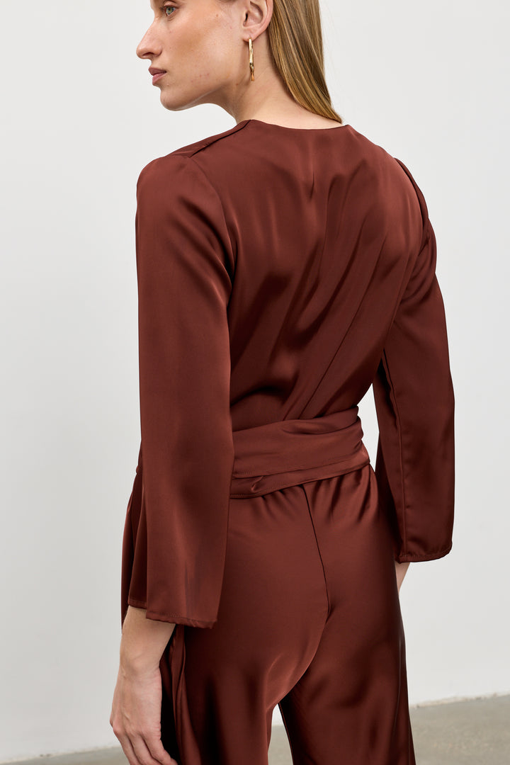 Maria wrap top | Wine