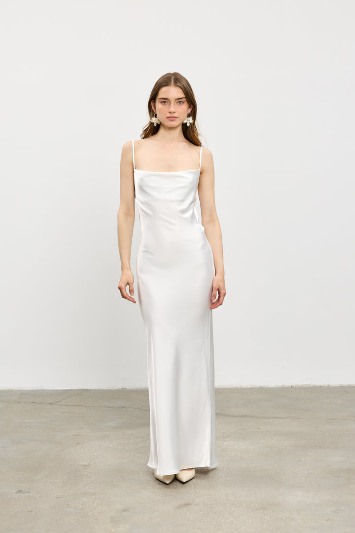 Annabel slip dress | White