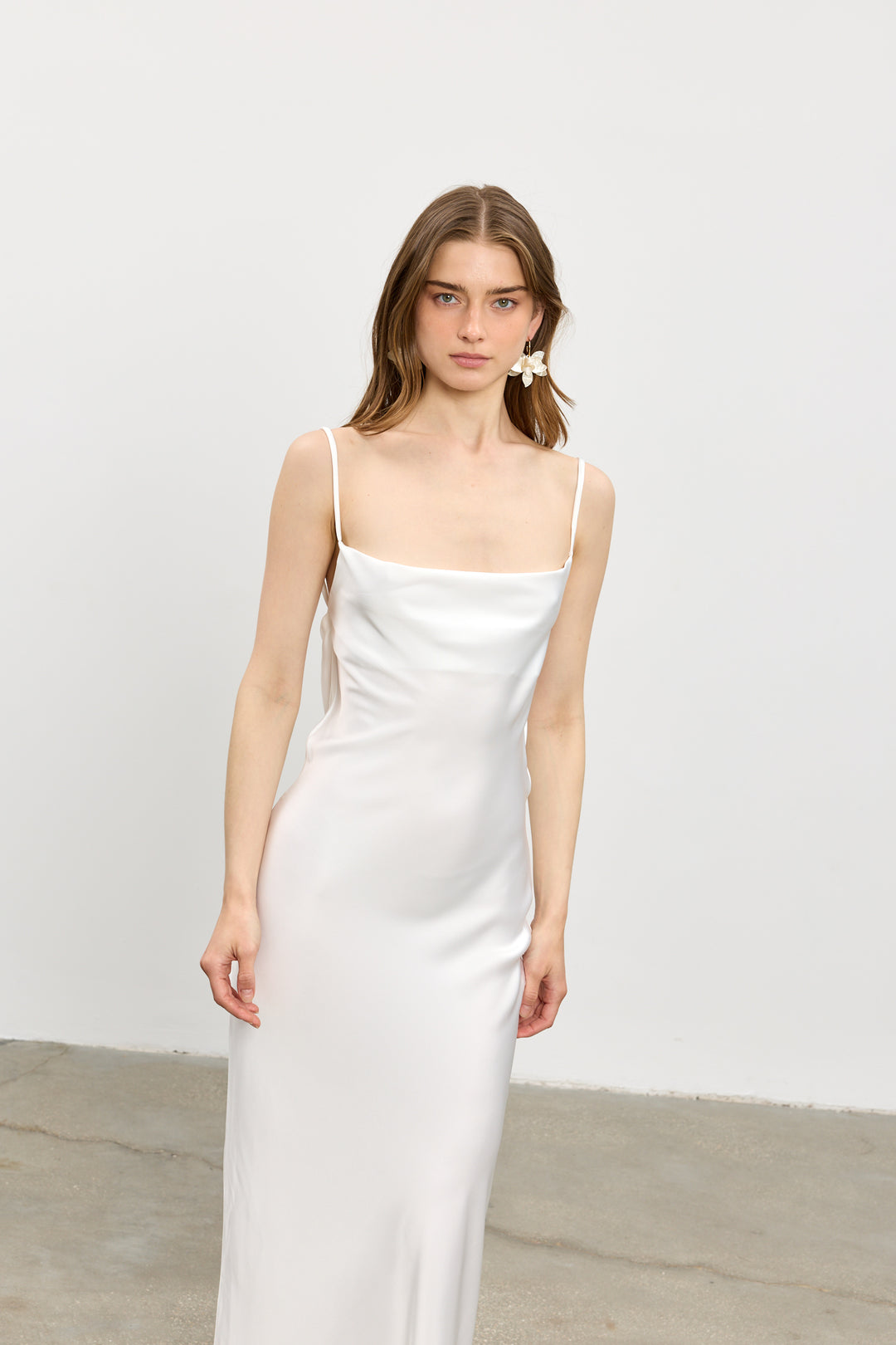 Annabel slip dress | White