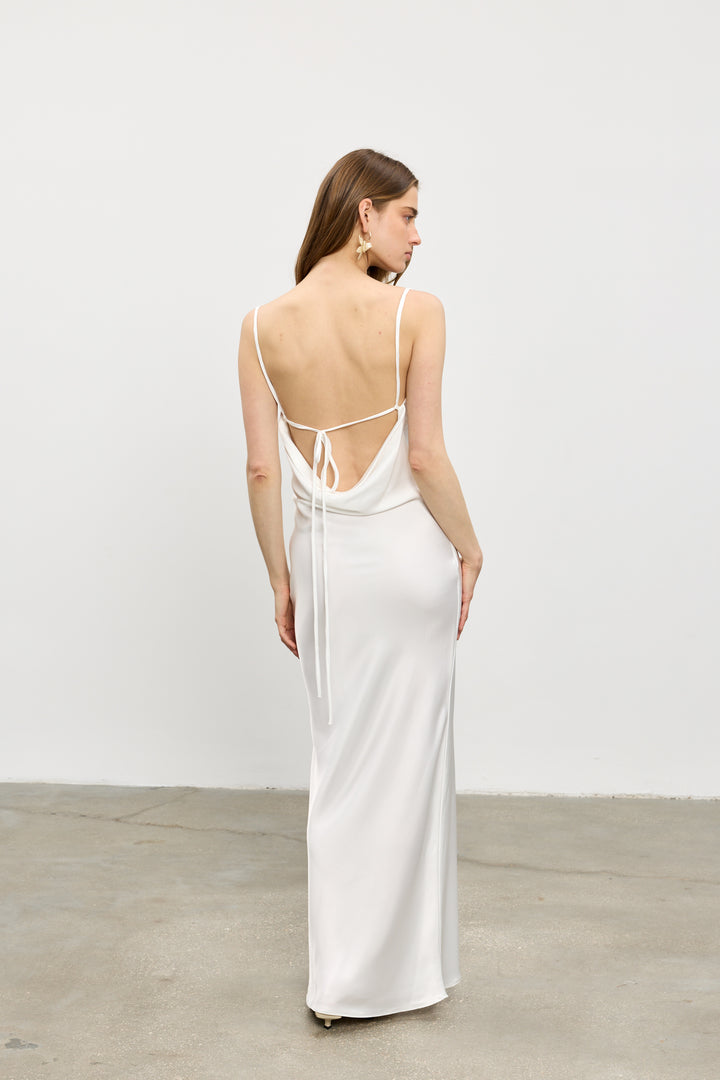 Annabel slip dress | White