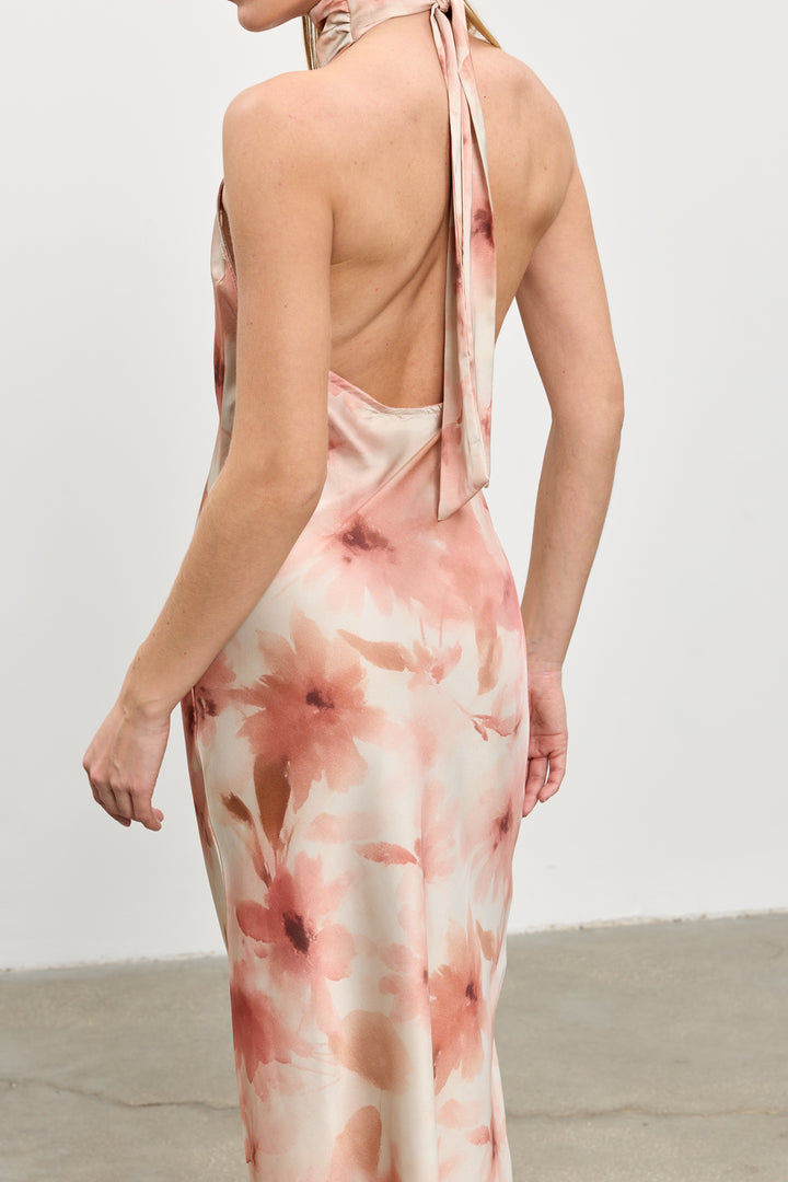 Clara evening dress | Pink Flowers