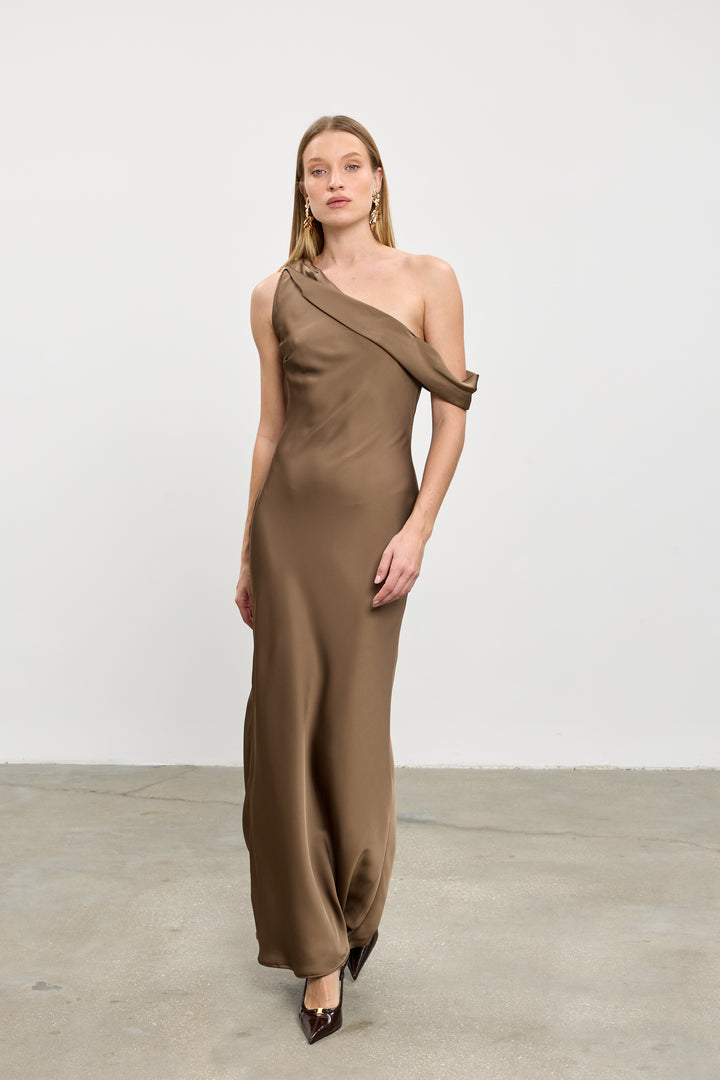 Taylor evening dress |  Coffe