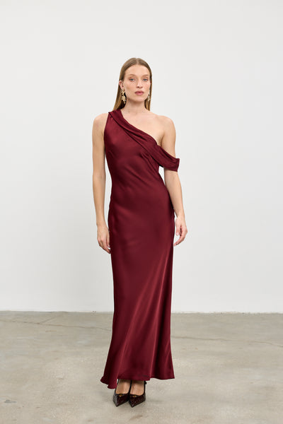 Taylor evening dress | Burgundy