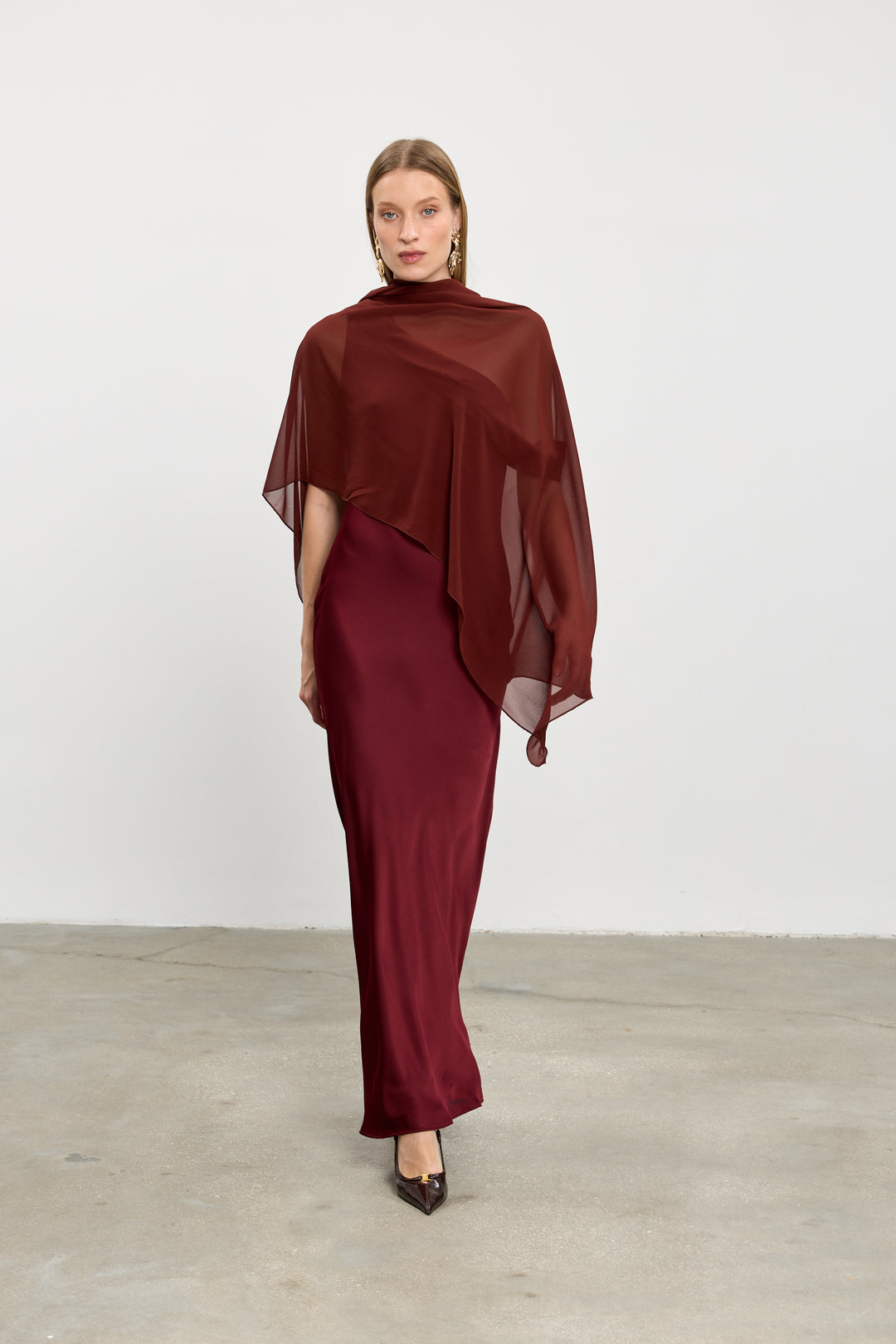 Chiffon scarf | Wine