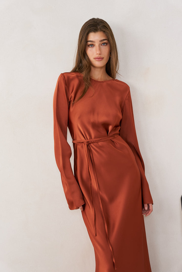 Tiya dress | Rust