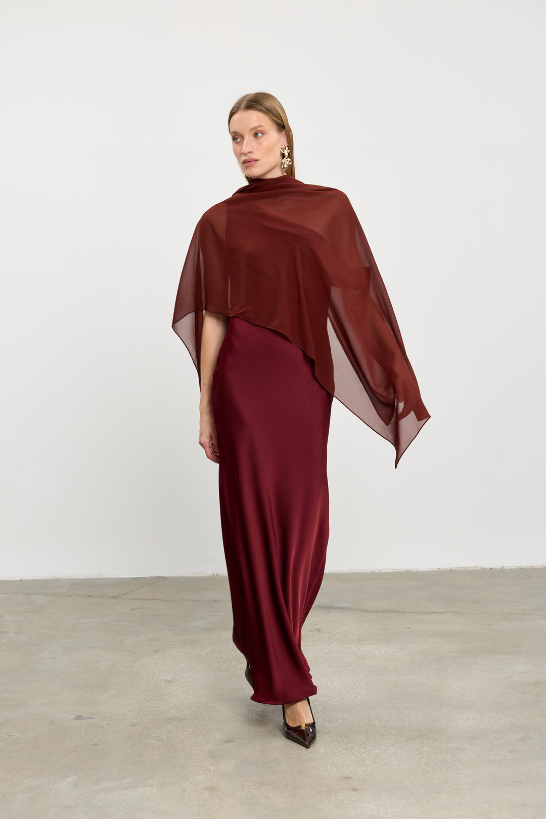 Chiffon scarf | Wine