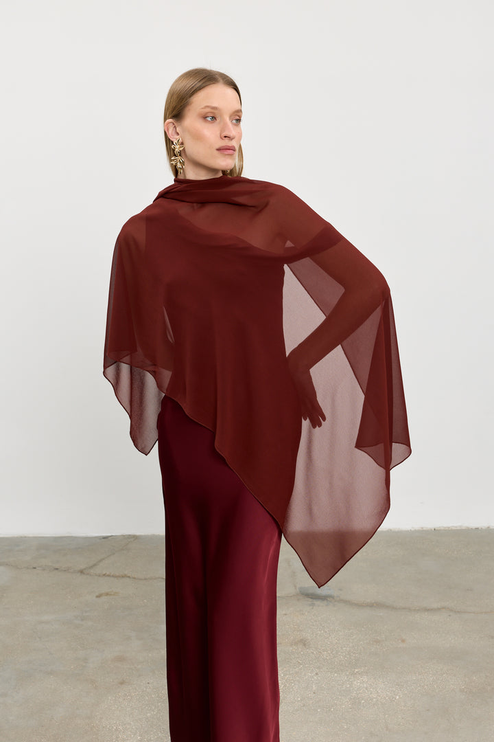 Chiffon scarf | Wine