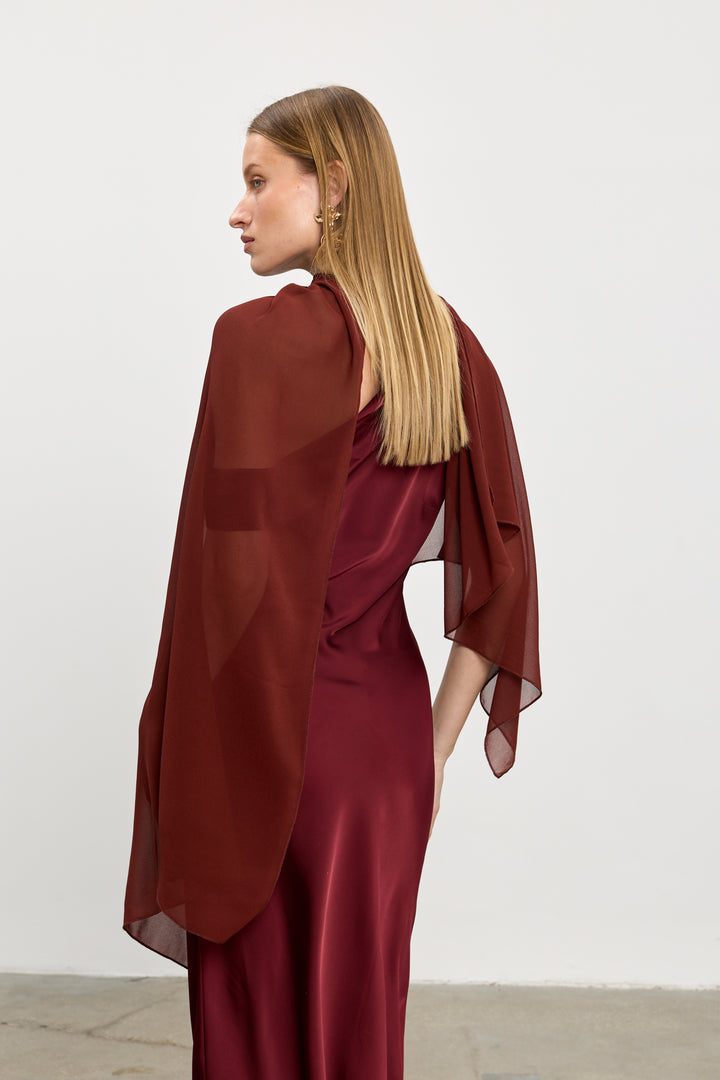 Chiffon scarf | Wine
