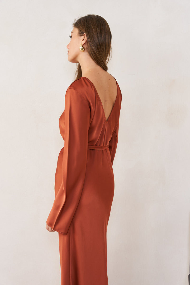 Tiya dress | Rust