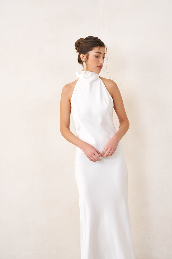Clara evening dress | White