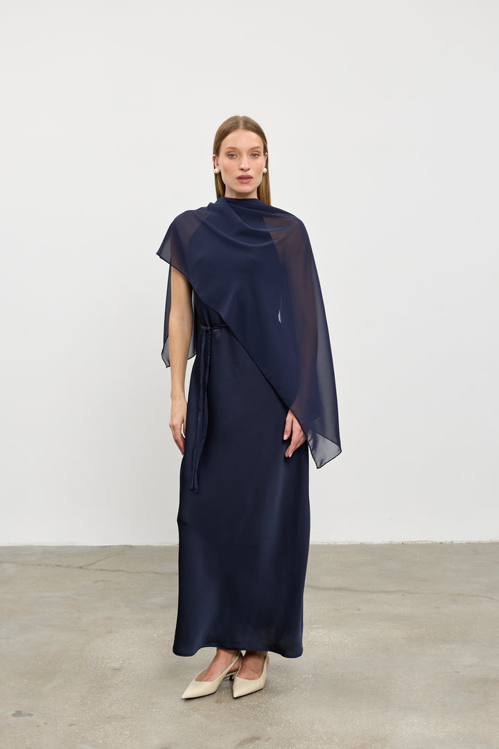 Chiffon scarf | Deep Blue