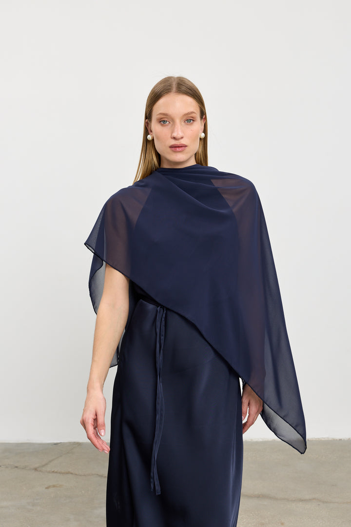 Chiffon scarf | Deep Blue