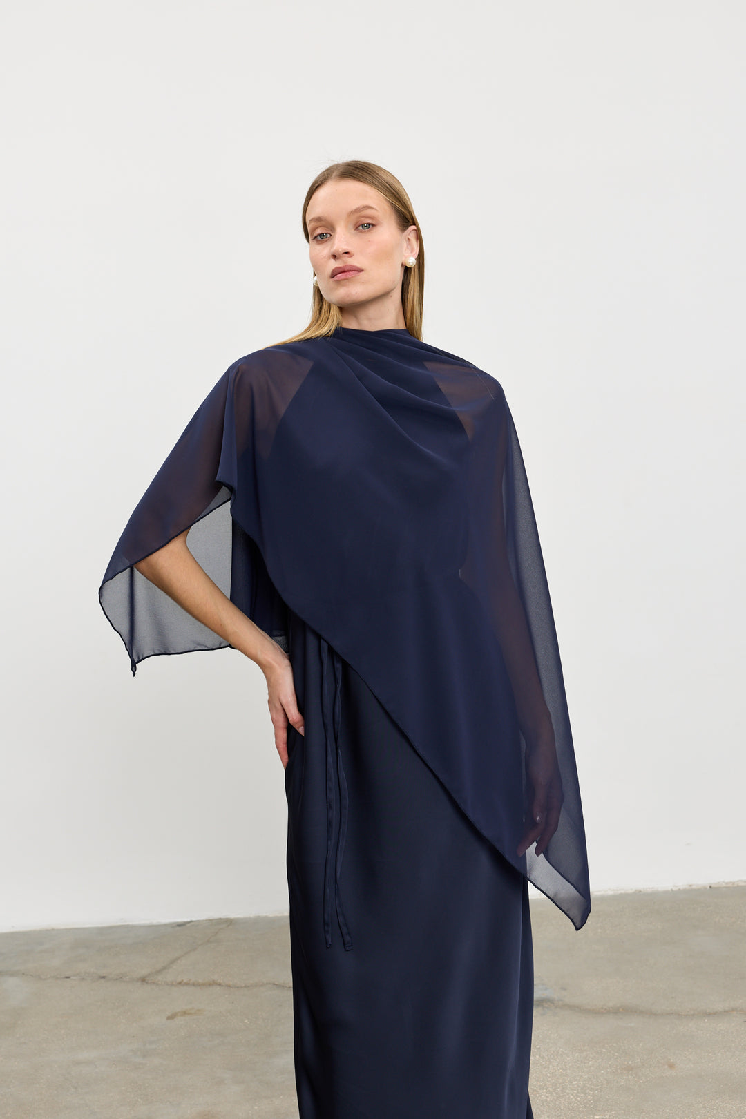 Chiffon scarf | Deep Blue