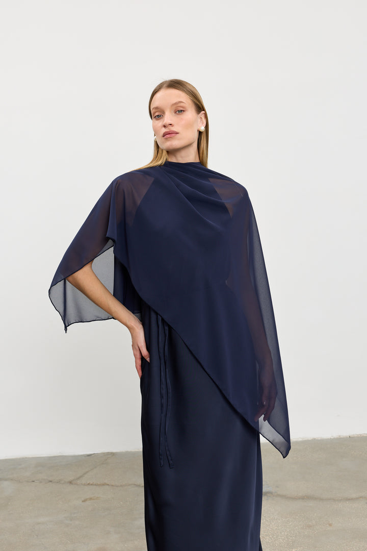 Chiffon scarf | Deep Blue