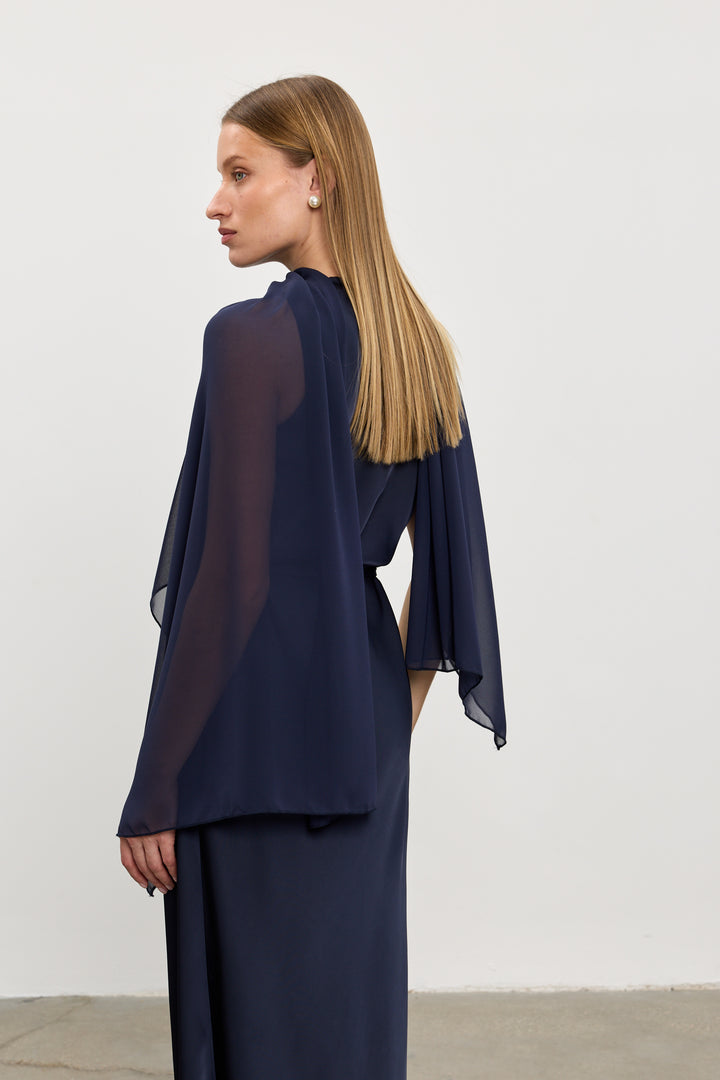 Chiffon scarf | Deep Blue