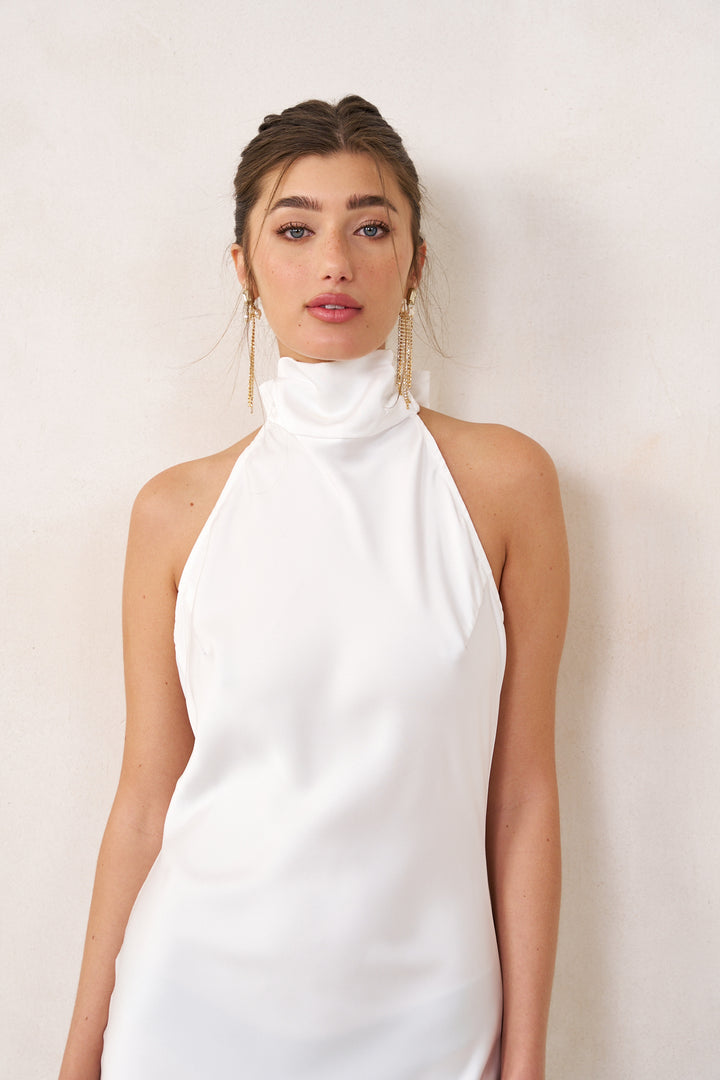 Clara evening dress | White