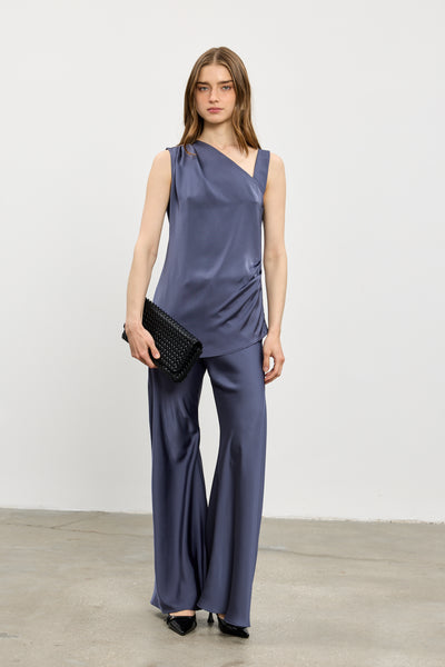 Arlo evening pants | Steel Blue