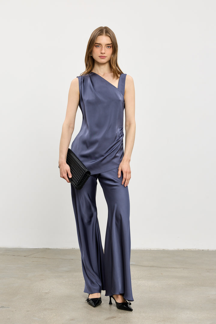 Arlo evening pants | Steel Blue