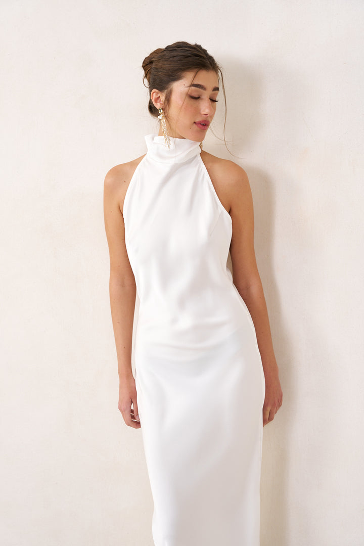 Clara evening dress | White