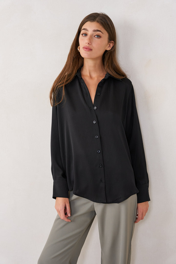 Sylvia Shirt | Black Stripe