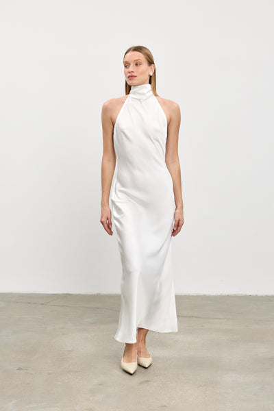 Clara evening dress | White