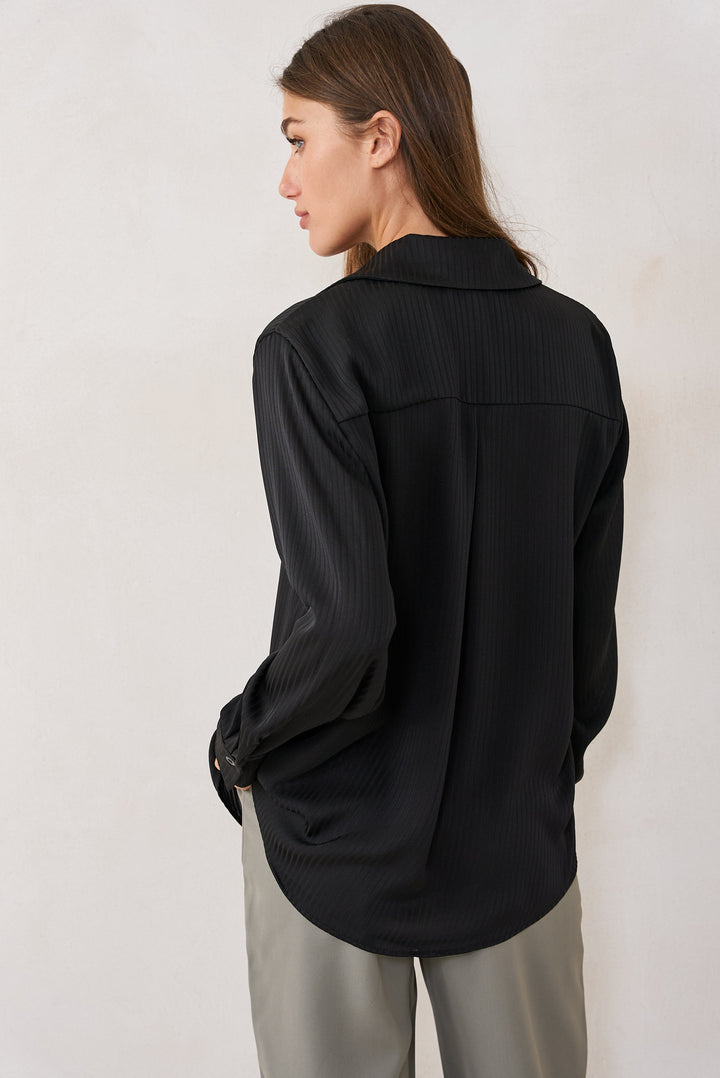 Sylvia Shirt | Black Stripe