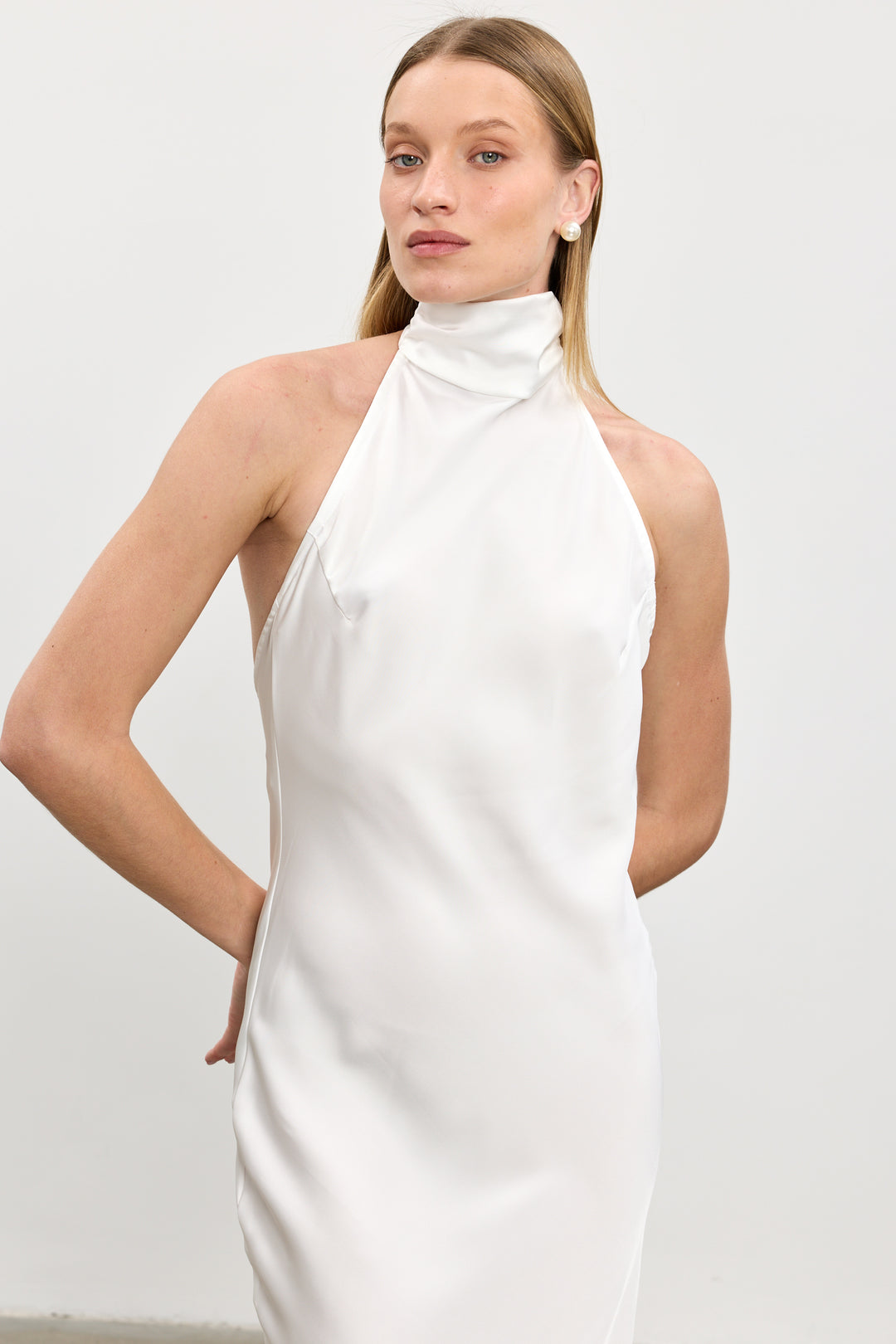 Clara evening dress | White