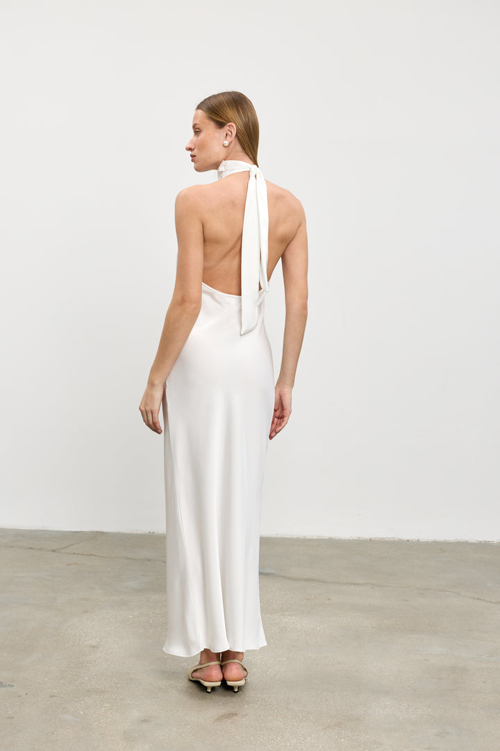 Clara evening dress | White
