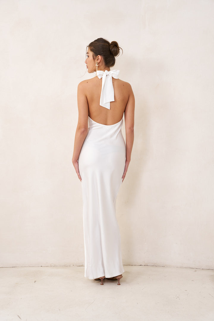 Clara evening dress | White
