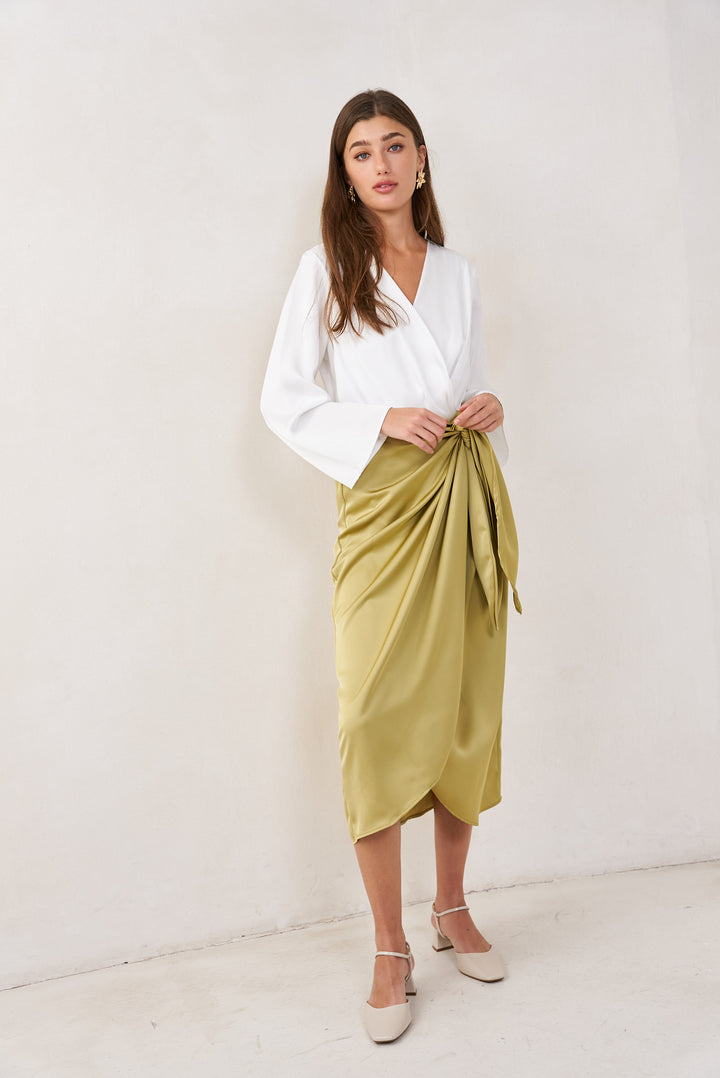 Kamilia wrap skirt | Mustard