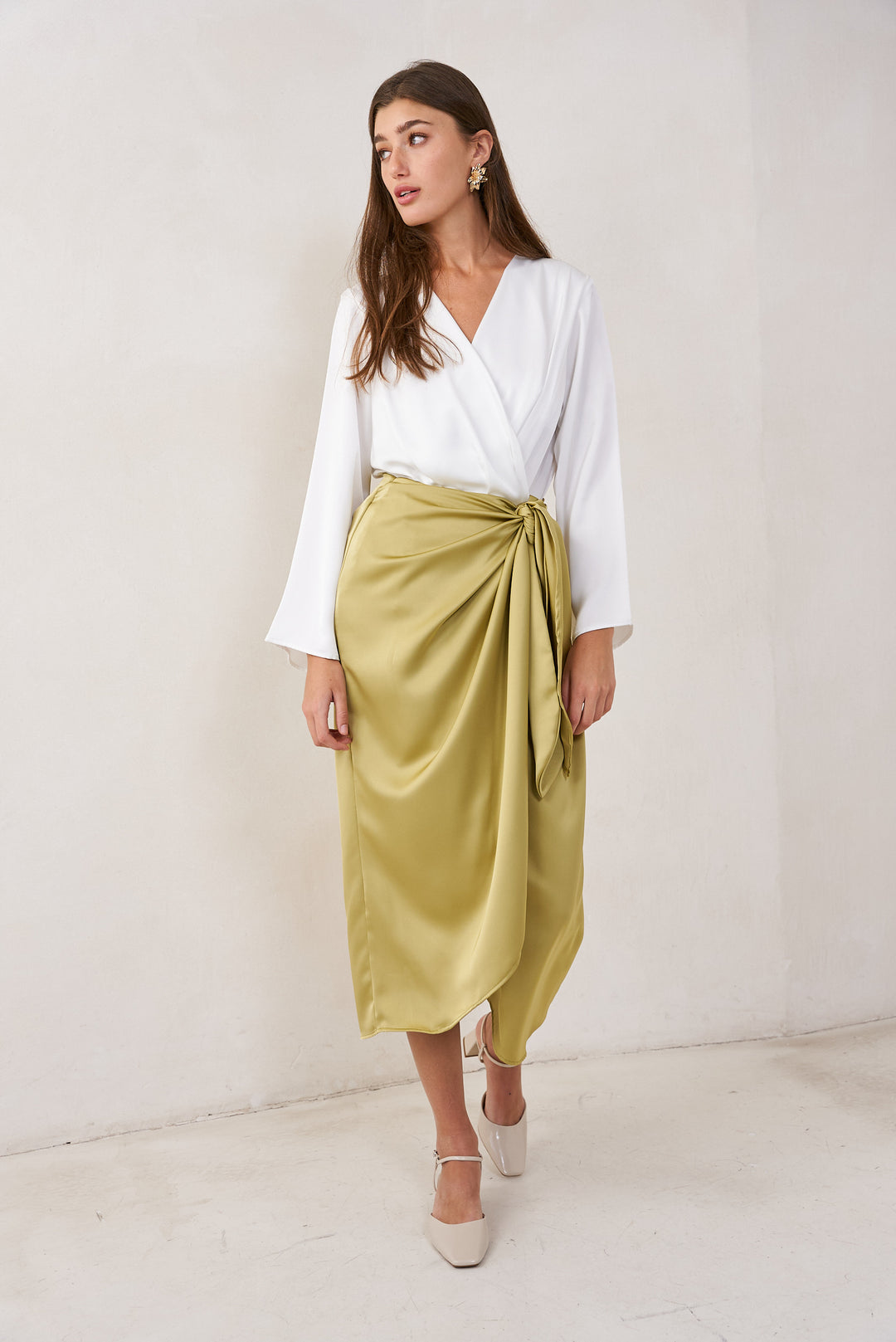 Kamilia wrap skirt | Mustard