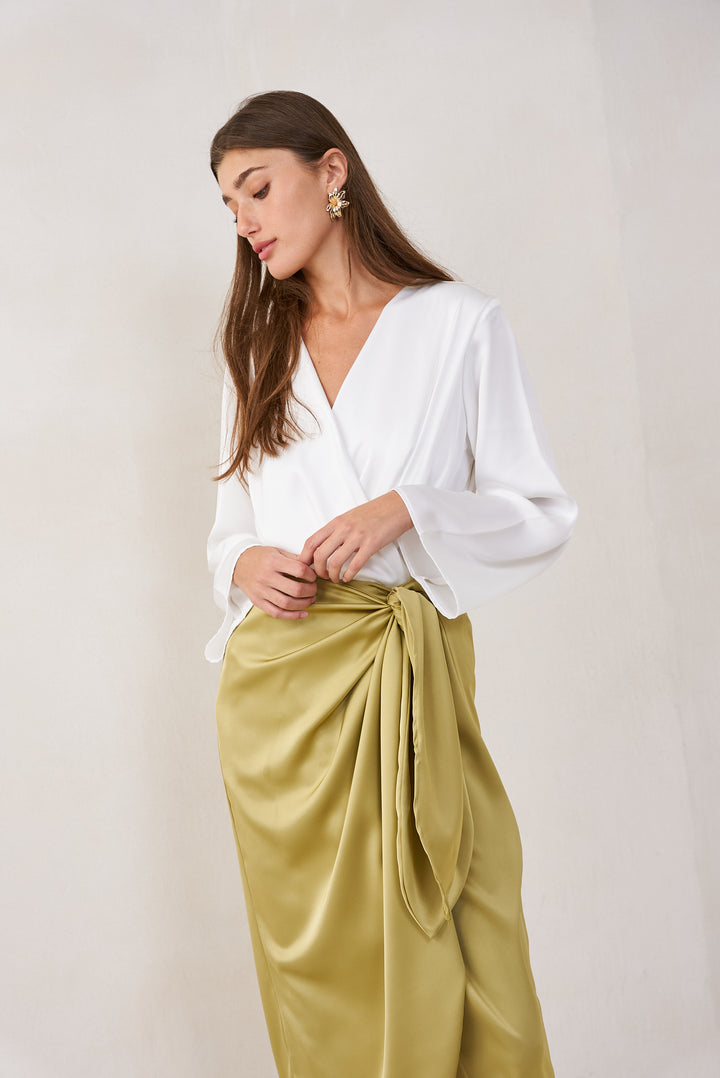 Kamilia wrap skirt | Mustard